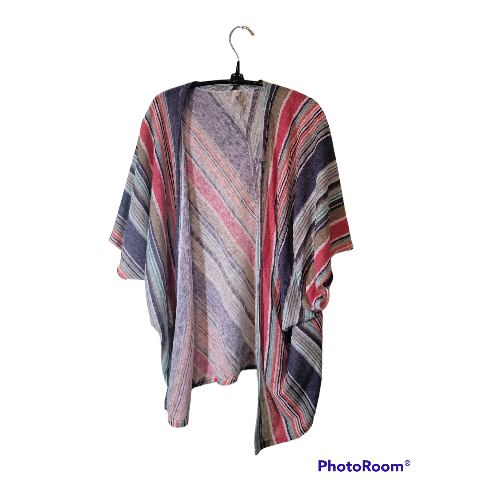 Nwt My Story Serape Cardigan Open Front Sz Small City Girl Jacket Colorful